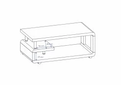 Salontafel Hakim 115x60 - Hoogglans Wit -Collectie Woonkamermeubels Rousseau 3125 1 salontafel table basse Haka 5 1 4baa