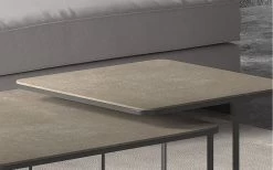 Set Van 2 Bijzettafels Lou - Zwart/goud -Collectie Woonkamermeubels Rousseau 3958 bijzettafel table d appoint Loic 2 2000