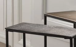 Set Van 3 Bijzettafels Rina - Zwart/goud/koper -Collectie Woonkamermeubels Rousseau 3960 bijzettafel table d appoint Triplex 3 1b81