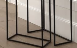 Set Van 3 Bijzettafels Rina - Zwart/goud/koper -Collectie Woonkamermeubels Rousseau 3960 bijzettafel table d appoint Triplex 4 d3a4