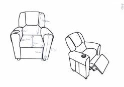 Relaxfauteuil Voor Kinderen Rex - Zwart -Collectie Woonkamermeubels Rousseau 4400 2 kinder relax relax enfant Ren e 15 1 463e