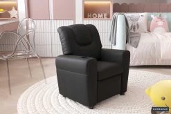 Relaxfauteuil Voor Kinderen Rex - Zwart -Collectie Woonkamermeubels Rousseau 4400 2 kinderfauteuil fauteuil enfant Renee 1a 129e