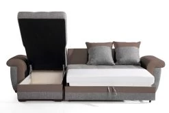 Zitbank Sabine Met Slaapbank & Opbergruimte - Grijs/taupe 12 Zitbank Sabine Met Slaapbank & Opbergruimte - Grijs/taupe -Collectie Woonkamermeubels SABINE tissu logan 7820 soft 24 fonction 11c6