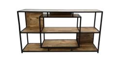 Buffet Levels 150cm Met Open Vakken - Mangohout/ijzer 16 Buffet Levels 150cm Met Open Vakken - Mangohout/ijzer -Collectie Woonkamermeubels SI 4002 2 ae0e
