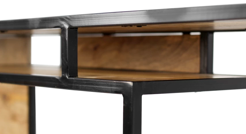 Buffet Levels 150cm Met Open Vakken - Mangohout/ijzer 6 Buffet Levels 150cm Met Open Vakken - Mangohout/ijzer - Afbeelding 6