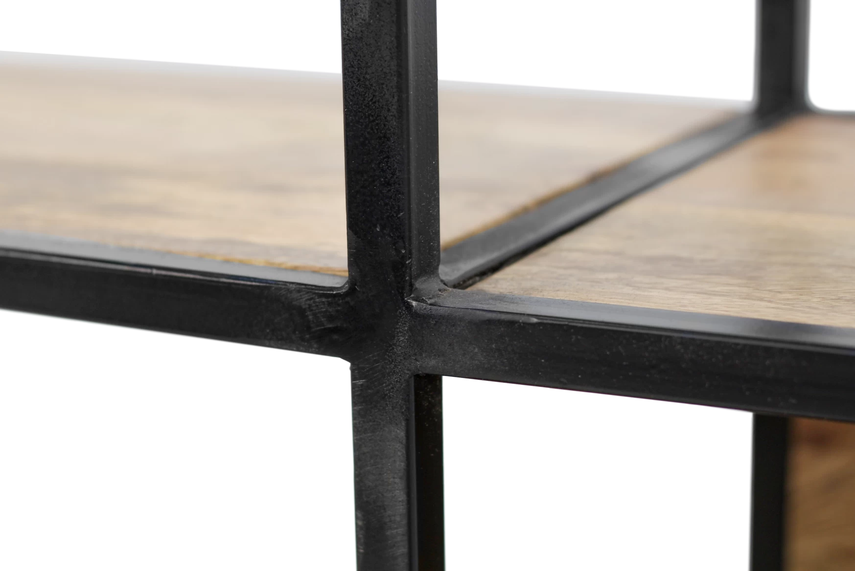 Buffet Levels 150cm Met Open Vakken - Mangohout/ijzer 2 Buffet Levels 150cm Met Open Vakken - Mangohout/ijzer - Afbeelding 2