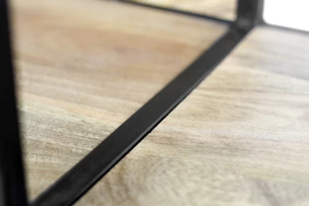 Buffet Levels 150cm Met Open Vakken - Mangohout/ijzer 3 Buffet Levels 150cm Met Open Vakken - Mangohout/ijzer - Afbeelding 3