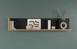 Wandplank Synnax | 150 X 23 X 30 Cm | Anthracite Oak 12 Wandplank Synnax | 150 X 23 X 30 Cm | Anthracite Oak -Collectie Woonkamermeubels Synnax WO 2134 481 84 frontal D 20230315 83d0