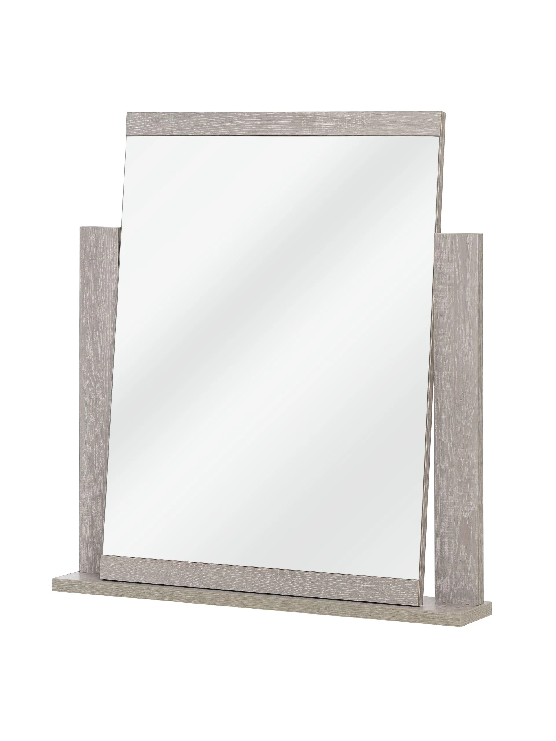 Kapspiegel Wanda - Loodwit Eikenhout 1 Kapspiegel Wanda - Loodwit Eikenhout