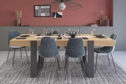 Eettafel Londen-224cm- Eik/donkergrijs 9 Eettafel Londen-224cm- Eik/donkergrijs -Collectie Woonkamermeubels TRAVIS 0397 TABL 2 61cd