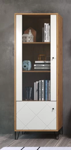 Vitrinekast Touch | 63 X 40 X 172 | Wit 20 Vitrinekast Touch | 63 X 40 X 172 | Wit -Collectie Woonkamermeubels Touch WO 2102 131 07 frontal D 20210907 e64d