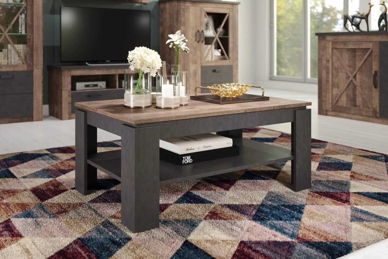 Salontafel Universal | Met Legplank | 110 X 65 X 47 Cm | Matera Grey 4 Salontafel Universal | Met Legplank | 110 X 65 X 47 Cm | Matera Grey - Afbeelding 4