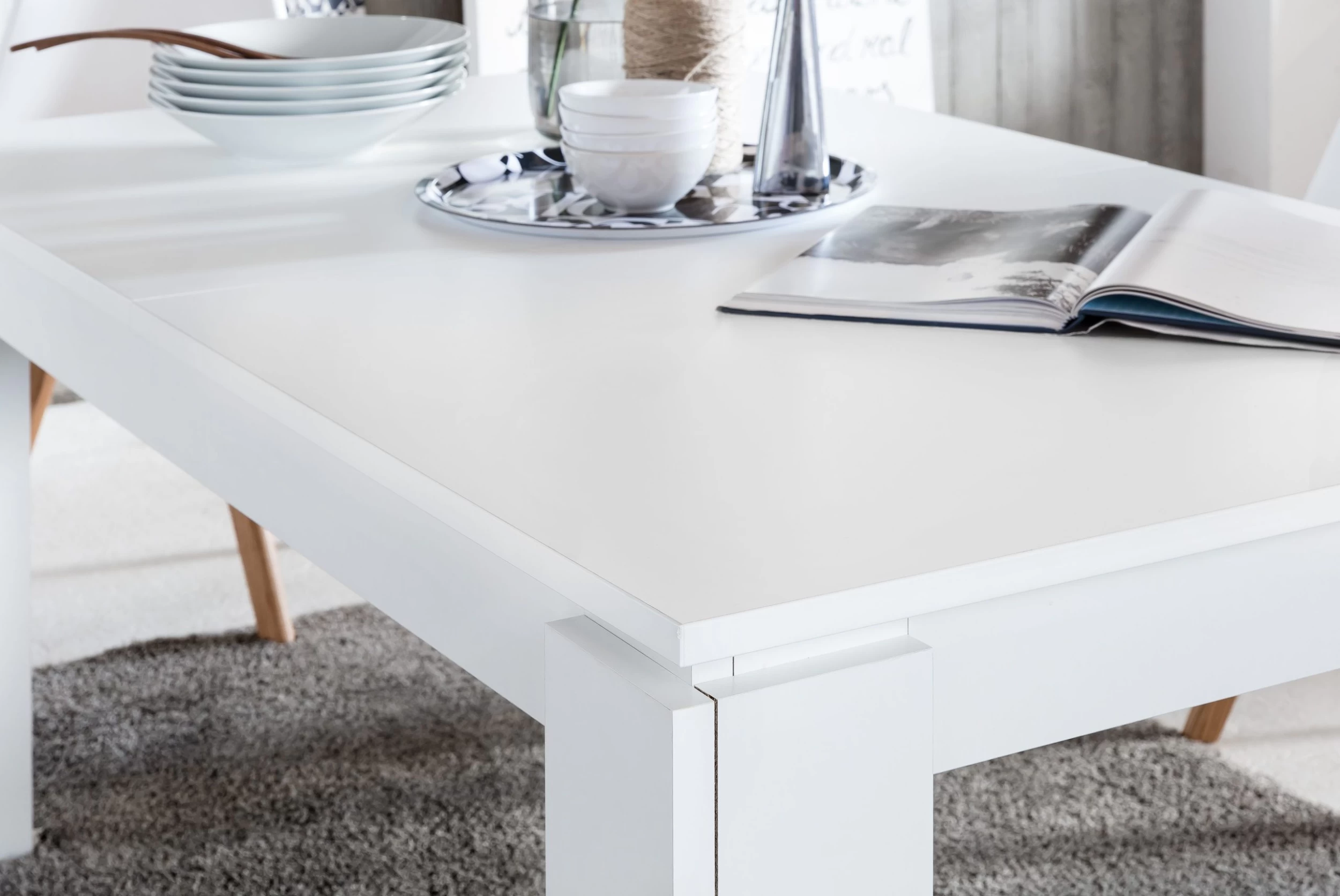Eettafel Universal | Verlengbaar | 160 X 90 X 77 Cm | Wit 6 Eettafel Universal | Verlengbaar | 160 X 90 X 77 Cm | Wit - Afbeelding 6