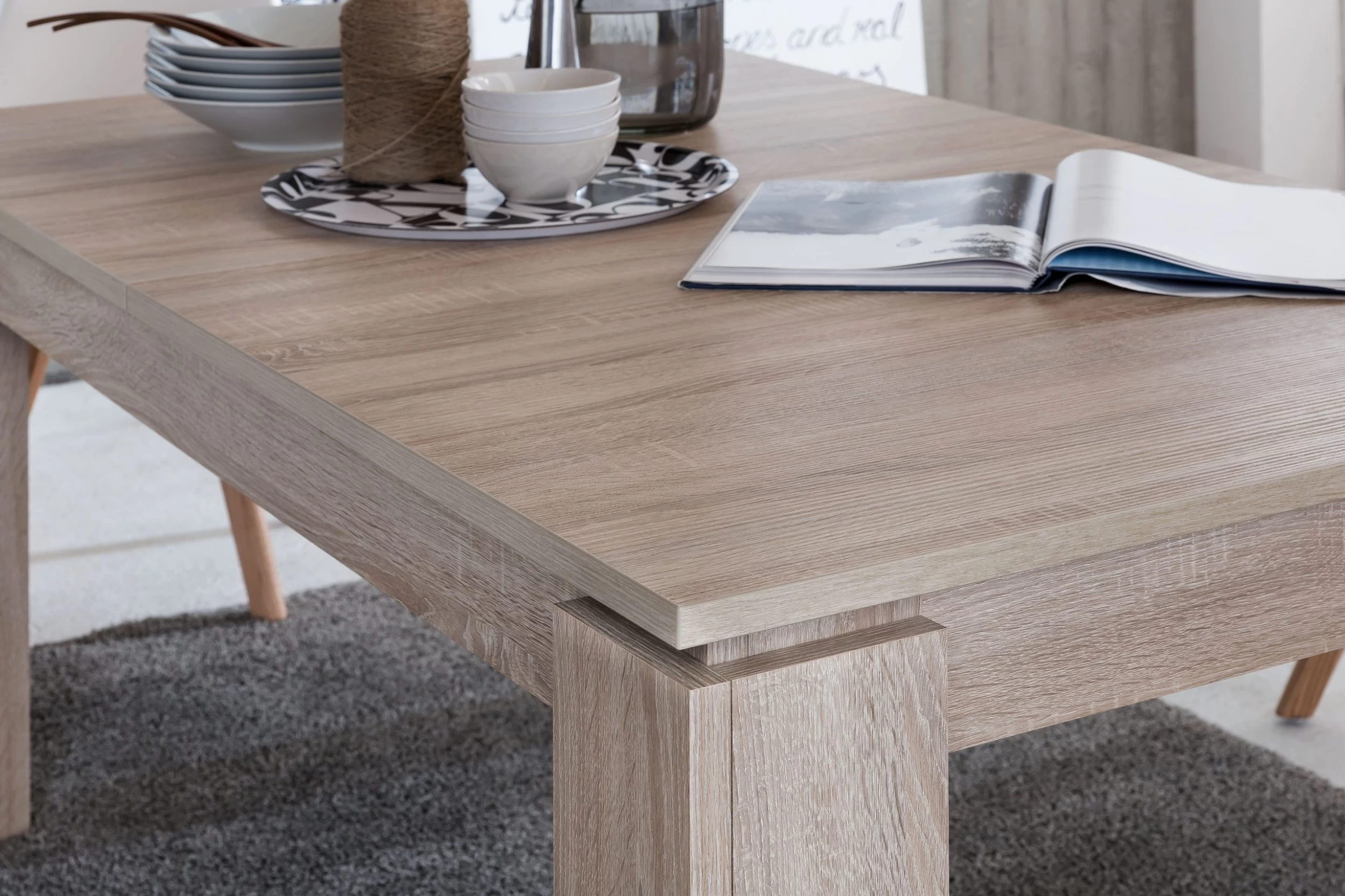 Eettafel Universal | Verlengbaar | 160 X 90 X 77 Cm | Light Oak 2 Eettafel Universal | Verlengbaar | 160 X 90 X 77 Cm | Light Oak - Afbeelding 2