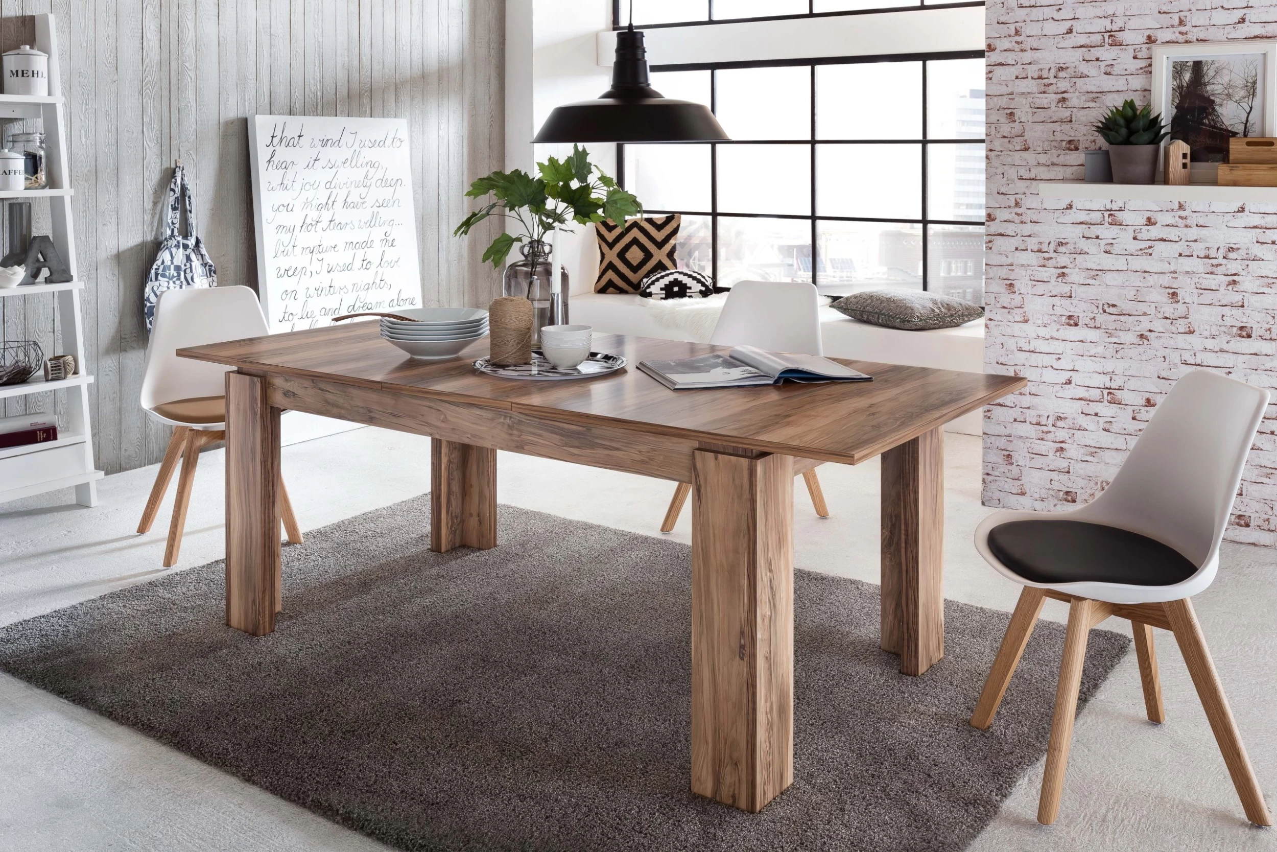 Eettafel Universal | Verlengbaar | 160 X 90 X 77 Cm | Walnut Satin 4 Eettafel Universal | Verlengbaar | 160 X 90 X 77 Cm | Walnut Satin - Afbeelding 4