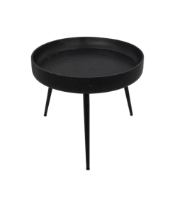 Bijzettafel Ventura ø50cm Mangohout/ijzer - Zwart -Collectie Woonkamermeubels VENTURA50BL 3 156e
