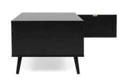 Salontafel Daka 100x60 Met 1 Deur - Zwart/natuur -Collectie Woonkamermeubels Vienna 55A Couchtisch seite offen b03d