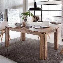 Eettafel Universal | Verlengbaar | 160 X 90 X 77 Cm | Walnut Satin