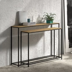 Set Van 2 Sidetables Tuline - Goud/zwart Metaal