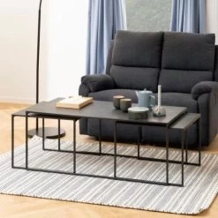 Set Van 3 Salontafels Infinity - Zwart