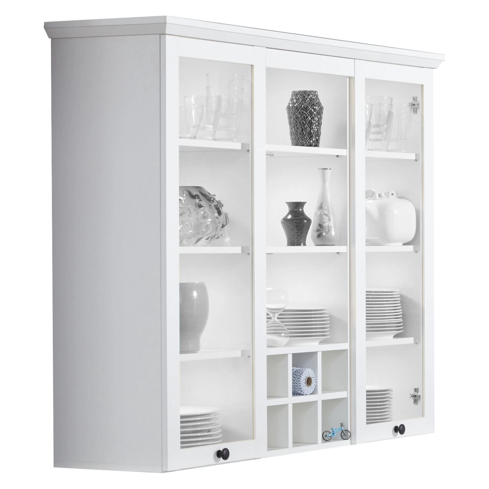 Bovenstuk Voor Vitrine- En Buffetkast Brandson Baxter | 119 X 36 X 106 | Wit 1 Bovenstuk Voor Vitrine- En Buffetkast Brandson Baxter | 119 X 36 X 106 | Wit