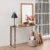 Sidetable Nicola 110cm - Glazen Blad/metaal