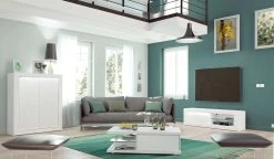 Buffetkast Kaia 121cm 2 Deuren - Hoogglans Wit -Collectie Woonkamermeubels karma vue2 elemt haut tv floyd 3 ok2 8ccc