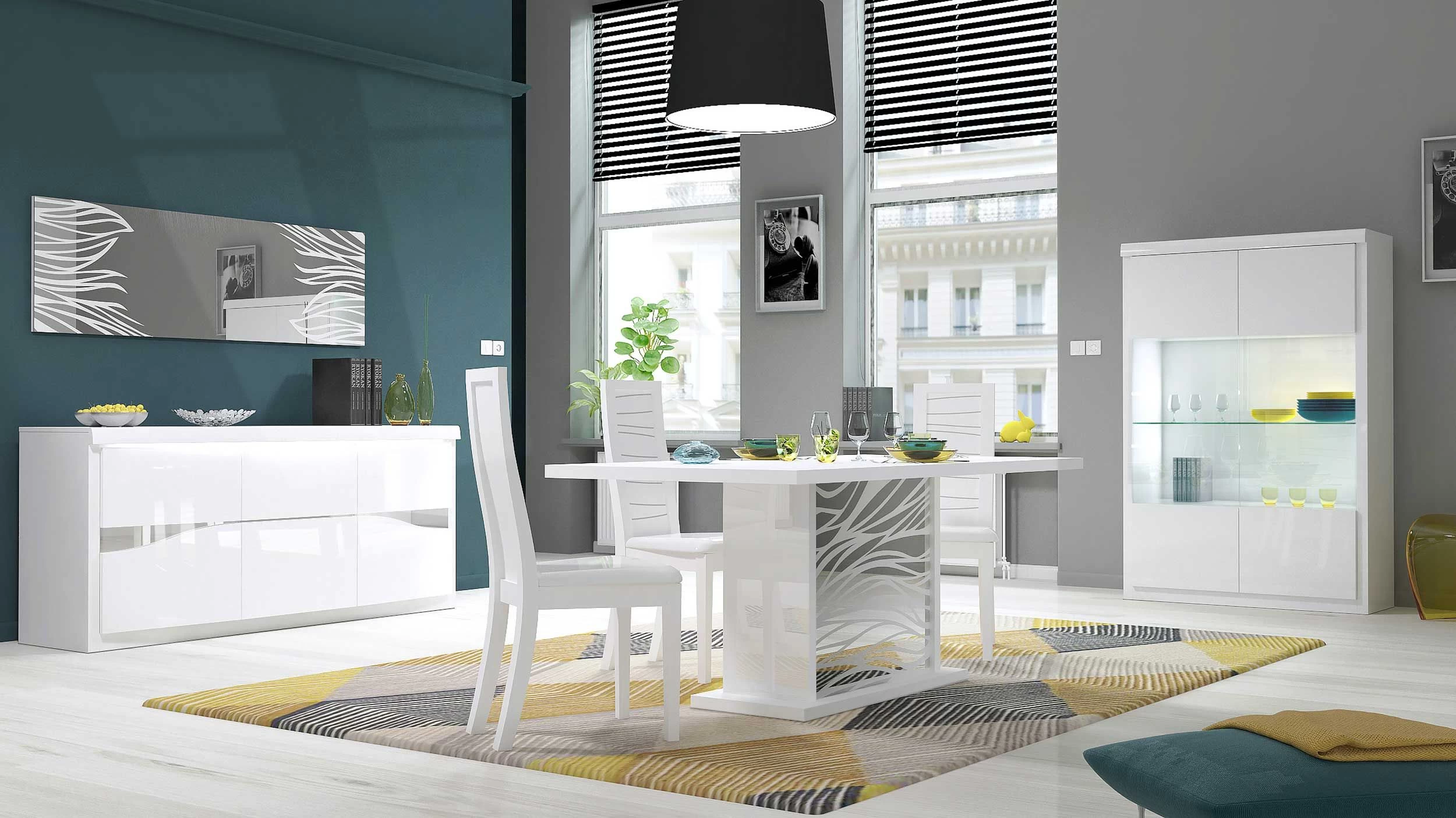 Vitrine Siola 120cm 2 Deuren - Wit 13 Vitrine Siola 120cm 2 Deuren - Wit - Afbeelding 13