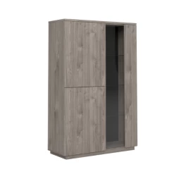 Vitrinekast Savanna 120cm 2 Deuren - Grijs